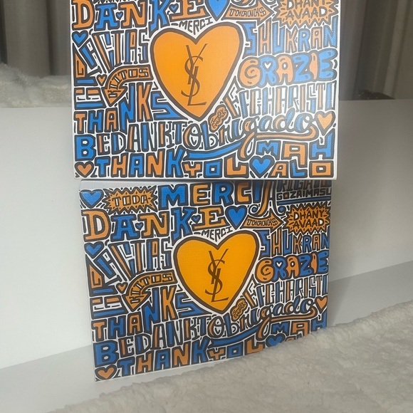 Yves Saint Laurent Orange and Blue Bold Graphic Accessory (empty box only) - Picture 5 of 10